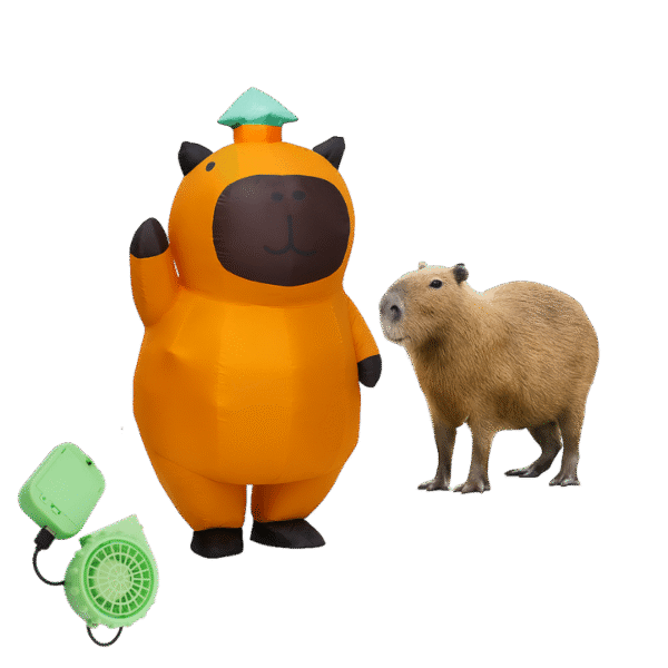 Disfraz capibara inflable con inflador
